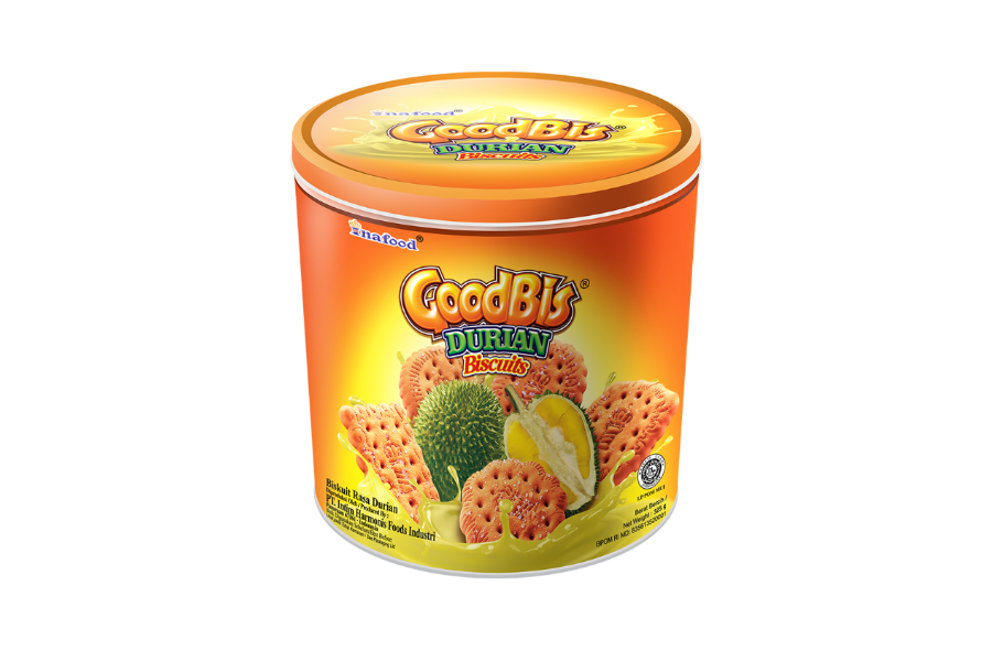 Goodbis Durian Biscuits 325 G | Pabrik Biskuit, Biscuit Manufacturing ...